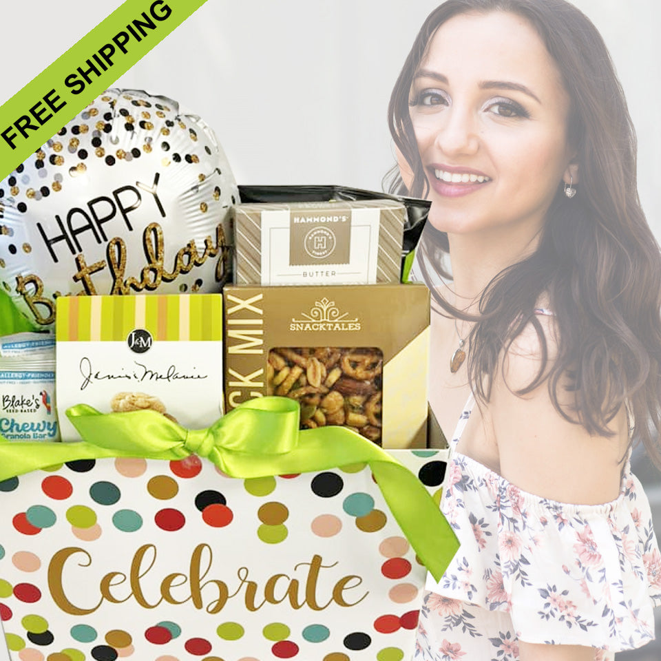 Celebrate Happy Birthday GIft with Variety of Snacks for Men or