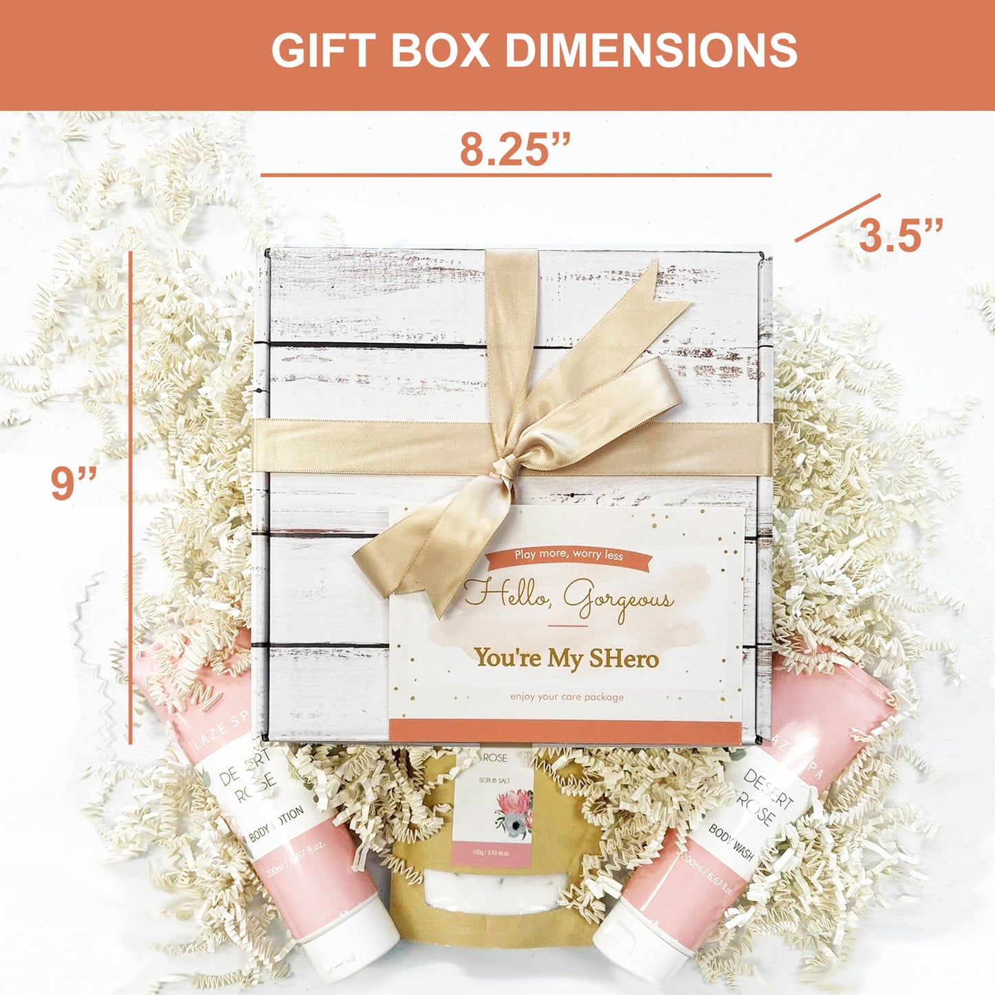 Desert Rose Gift Box for Mother's Day with Body Lotion, Body Wash and Bath Salts