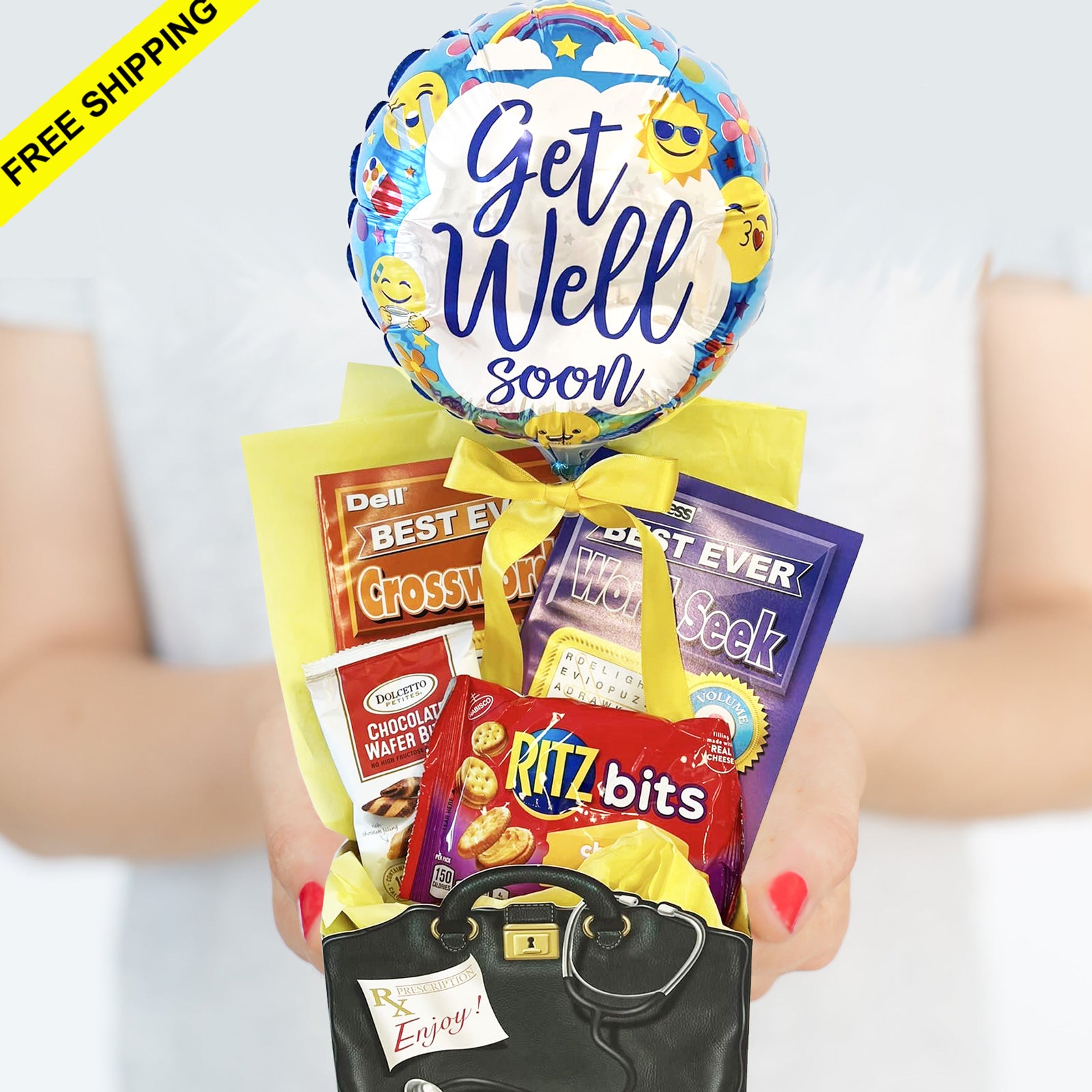 Gifts Fulfilled Birthday Gift Box with Cookies, Snacks, Happy Birthday Balloon for Men, Women, All Ages Unisex Birthday Gift Set for Her and for Him