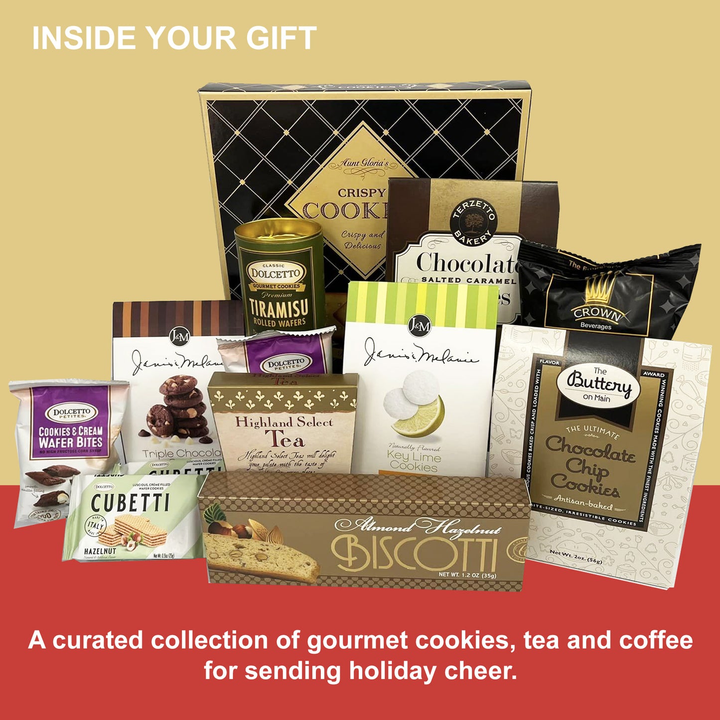Gourmet Gift Basket with Cookies and Tea a Basket of Cheer to Celebrate the Year