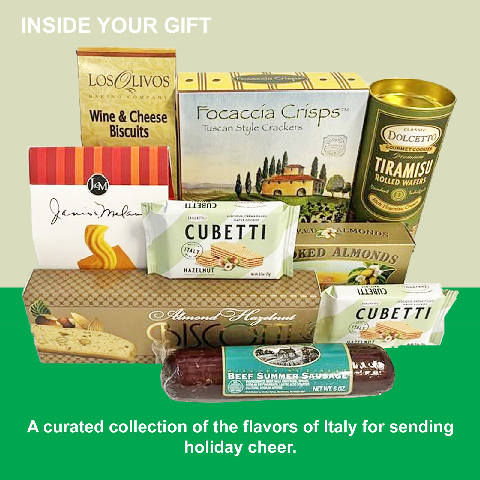 Buon Appetito Gourmet Gift Box with Crackers, Sausage, Snacks and Cookies to Celebrate Mom