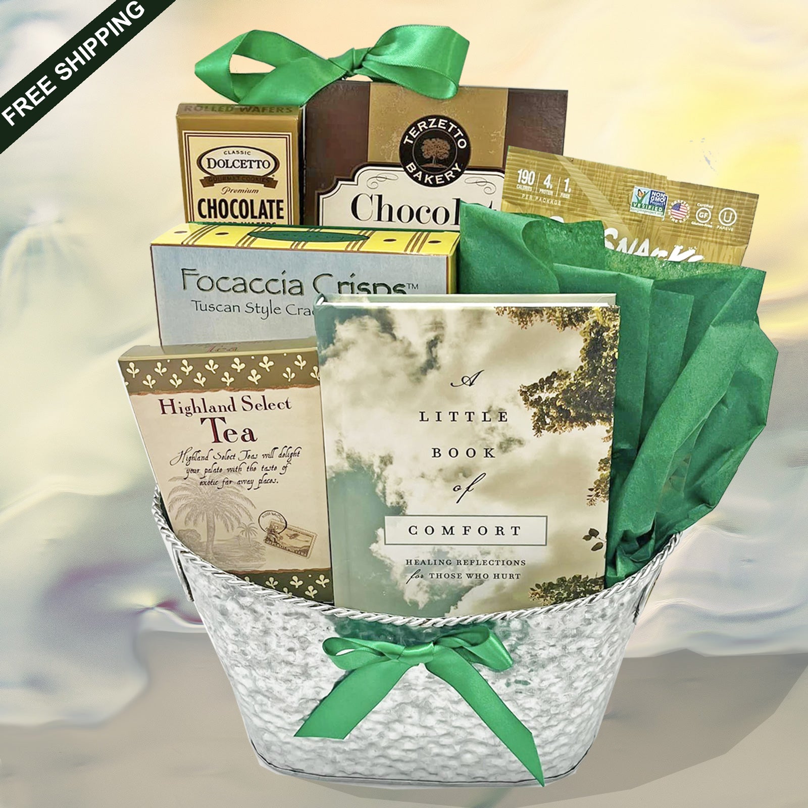Thinking of You Little Book of Comfort Gourmet Gift Basket