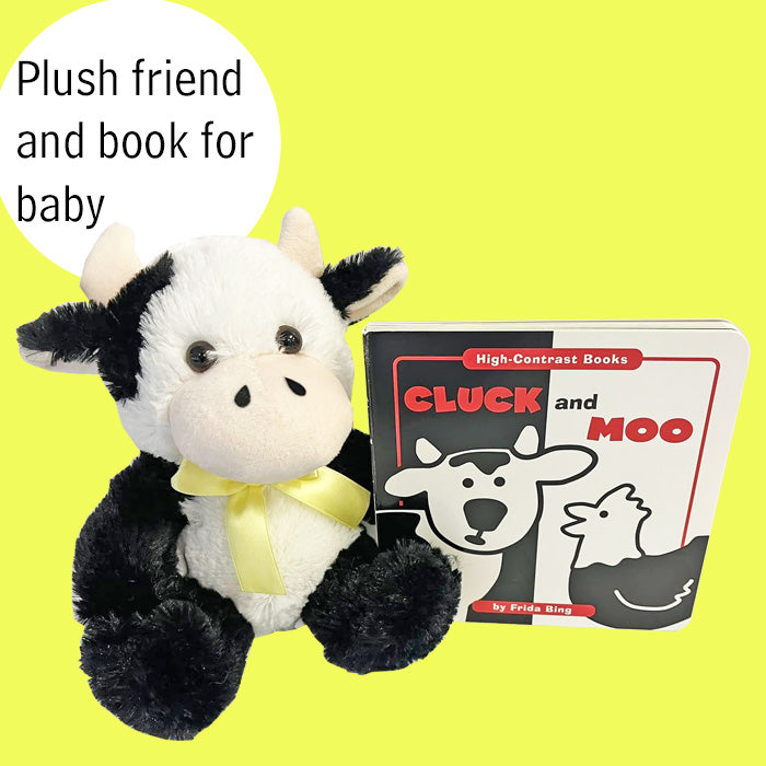 Udderly Moovelous Newborn Baby Gift Box Gender Free Design for Baby Boys and Baby Girls Great Congratulations Baby Gift