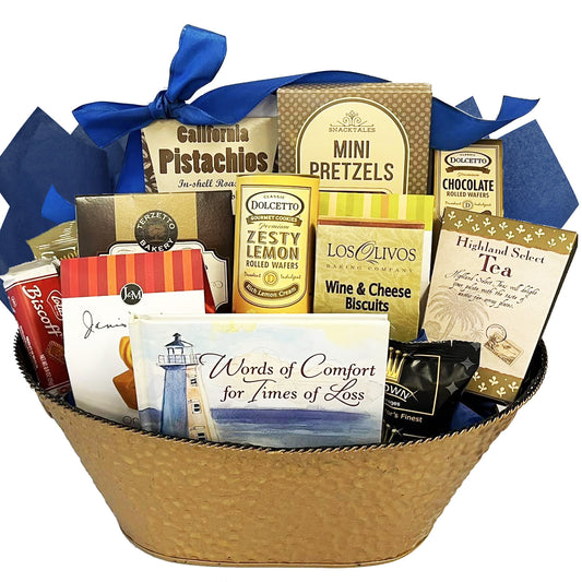 Bereavement Gourmet Sympathy Gift Basket for Sending Condolences