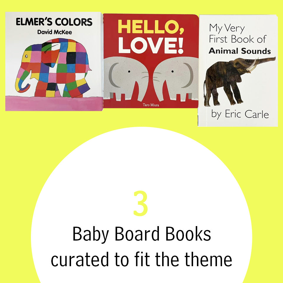 Welcome Baby Gift Box Gender Neutral Elephants Design for Baby Boys and Baby Girls