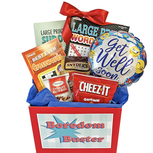 Boredom Buster Fun Get Well Gift Basket For Men and Women