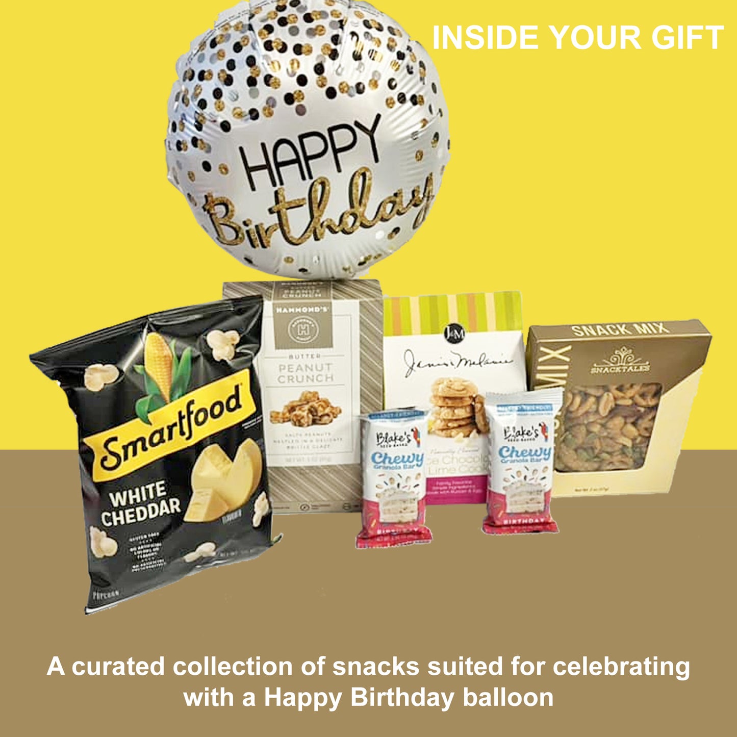 Celebrate Happy Birthday Gift Box Birthday Treats for All Ages Unisex Design Send Birthday Wishes to Kids, Parents, Friends, Employees, Students
