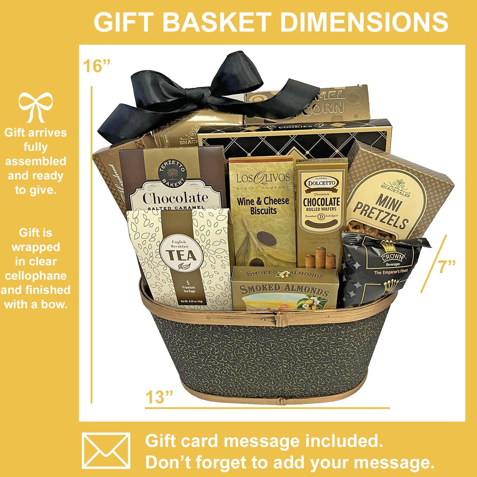 Comforting Gourmet Gift Basket with Cookies, Tea, Coffee, Crackers and Snacks