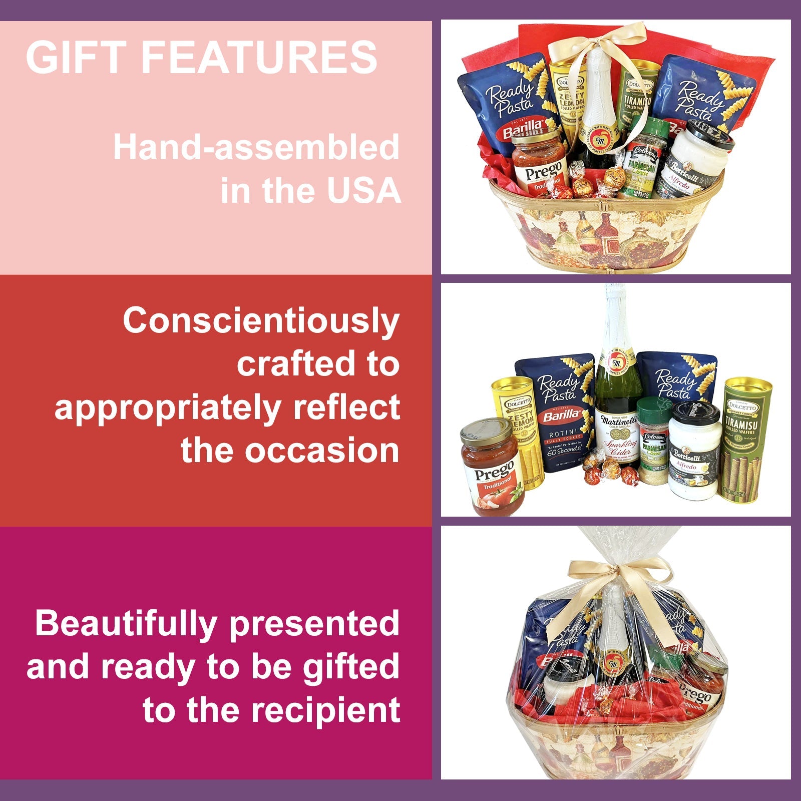 Dinner for Two Gift Basket with Pasta, Sauces, Dessert the Perfect Welcome Gift Basket