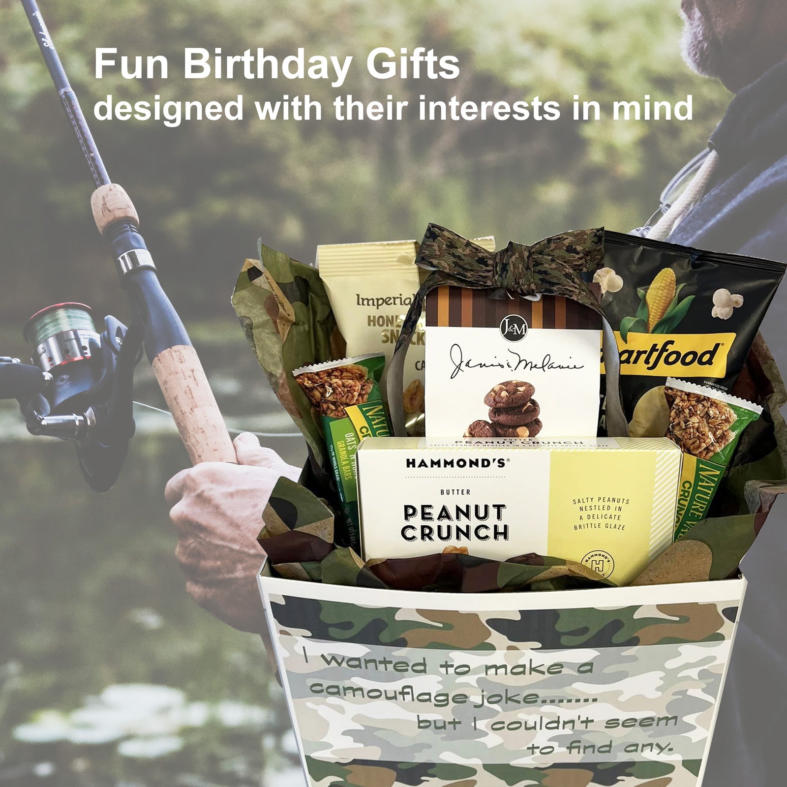 Funny Birthday Gift Box w Food Sends a Birthday Smile to Men and