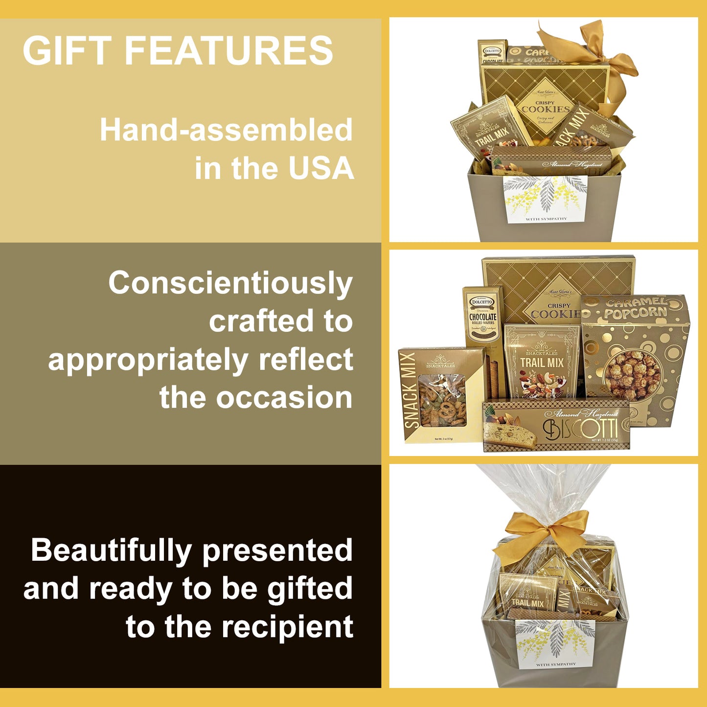 Golden Memories Gourmet Sympathy Gift Box Bereavement Gift to Send Condolences