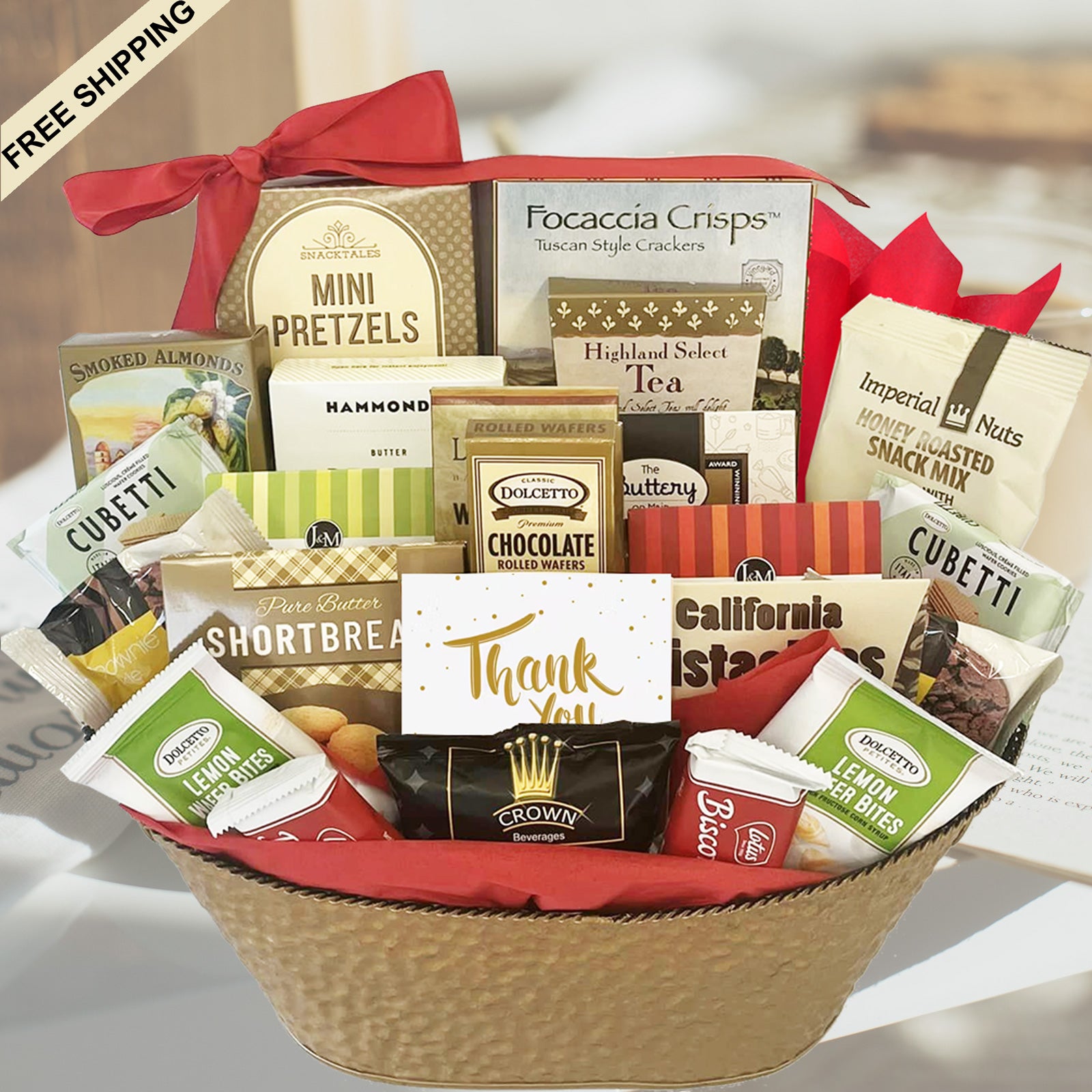 Grand Gourmet Thank You Gift Basket for Men, Women, Friends, Family, Business Gift to Show Appreciation Includes Thank You Card and Personal Note