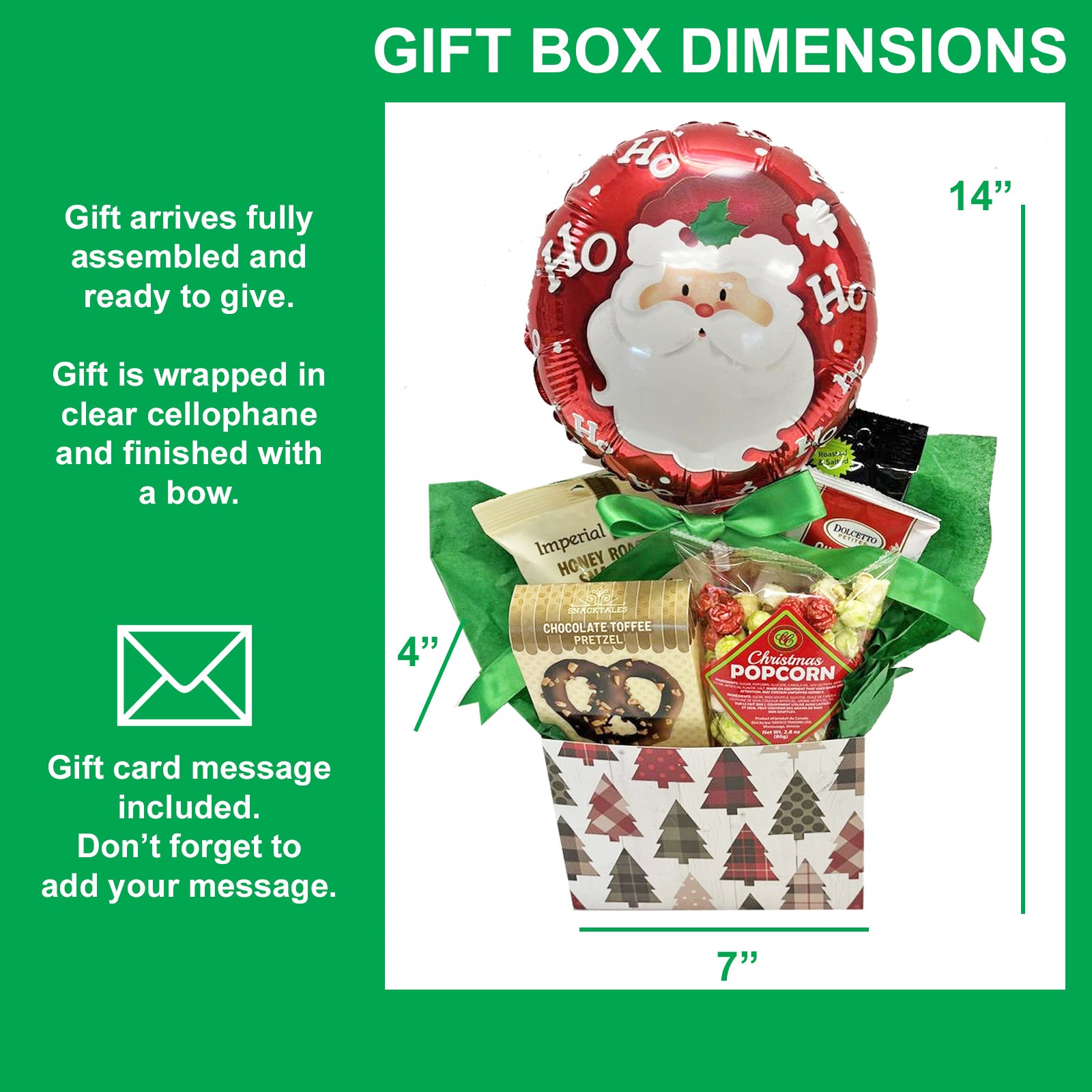 Ho Ho Ho Holiday Gift Box Snack Filled Christmas Gift for Young and Old
