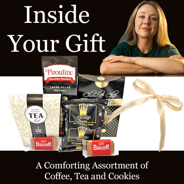 Sympathy Gift Box for Loss of Loved One with Coffee, Tea and Cookies a Thoughtful Bereavement Gift for Sending Condolences to Someone who is Grieving