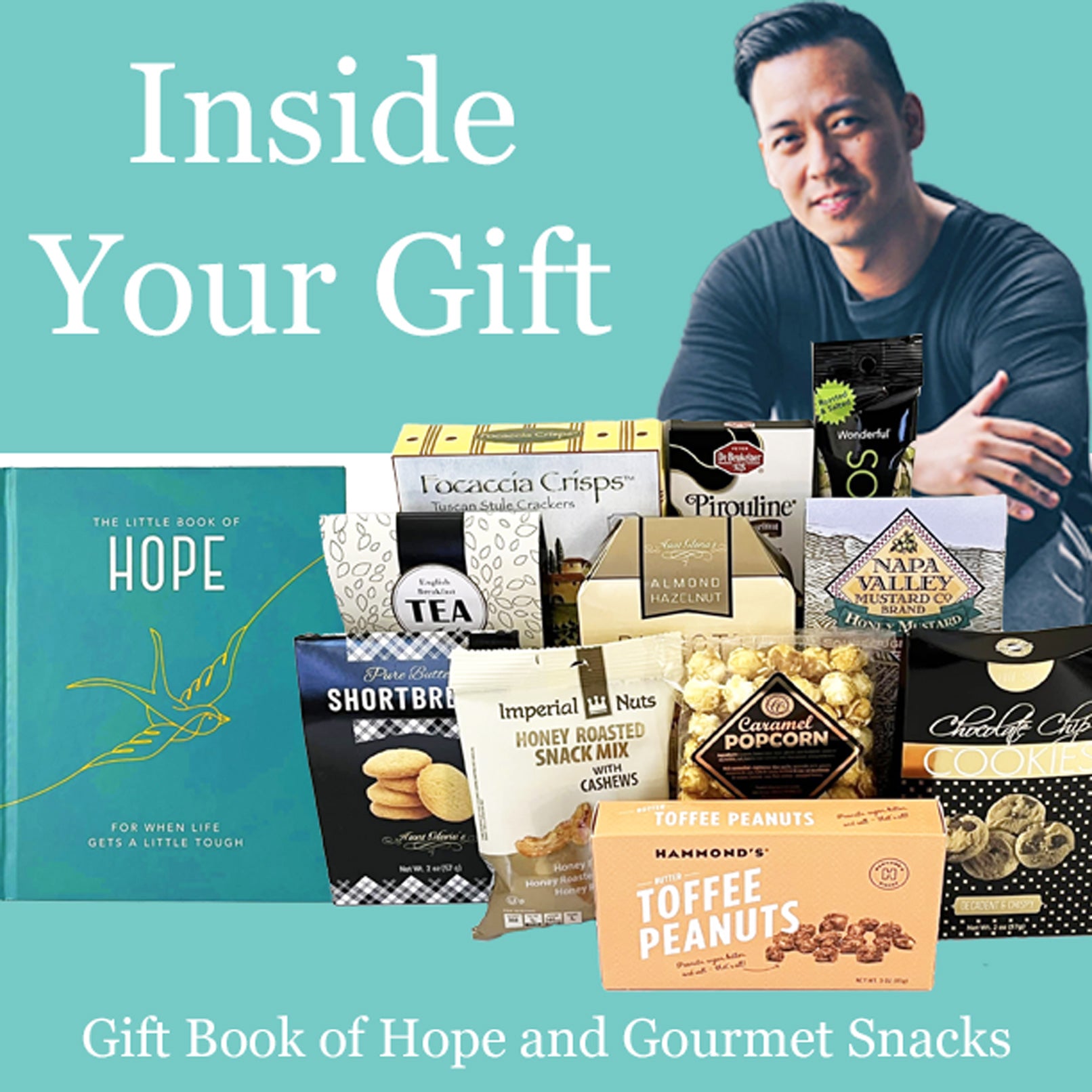 Hope and Healing Gourmet Gift Basket with Book of Hope Unisex Design for Men and Women Send for Get Well, Thinking of You, or Sympathy