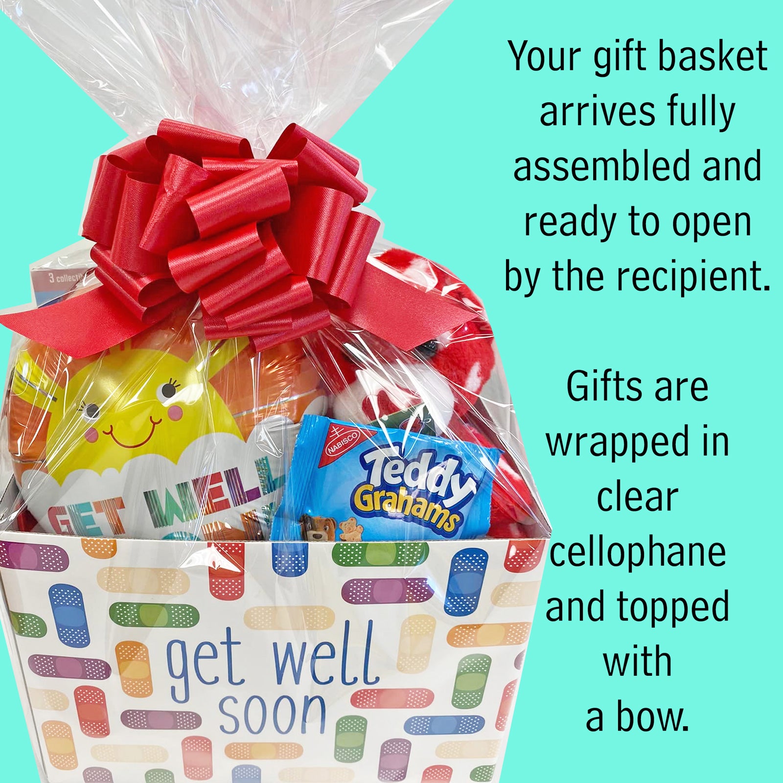 Gifts Fulfilled Kids Get Well Gift Box for Boys and Girls Ages 3 to 10 with Activity Books, Snacks and Balloon