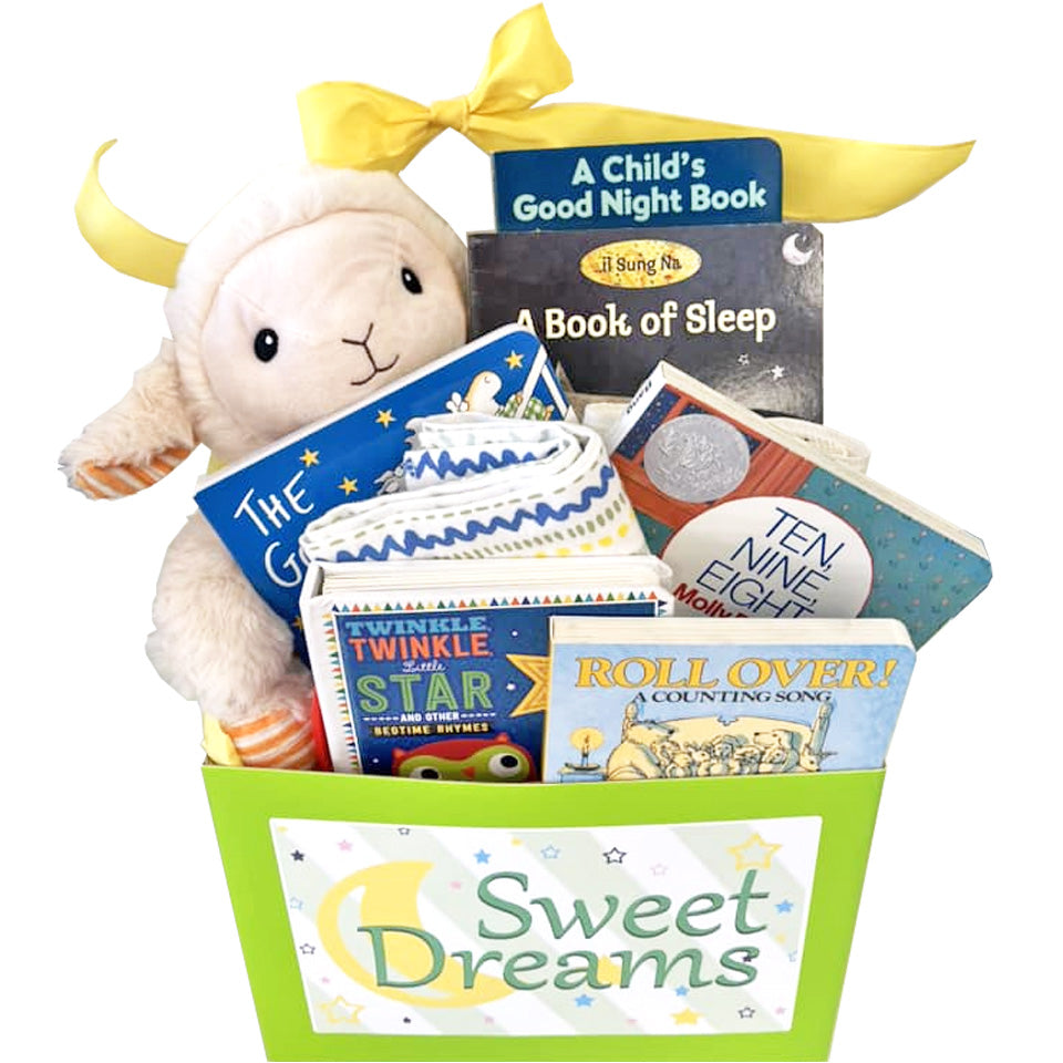 Sweet Dreams Newborn Baby Gift Basket Unisex for Baby Boys and Baby Girls