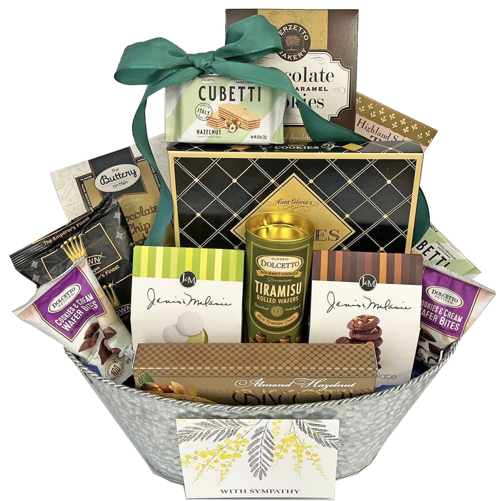 Gourmet Sympathy Gift Basket with Cookies, Coffee and Tea