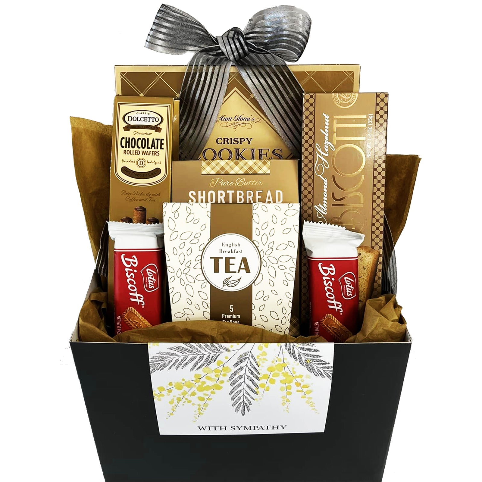Tea and Cookies Sympathy Gift Basket for Grieving
