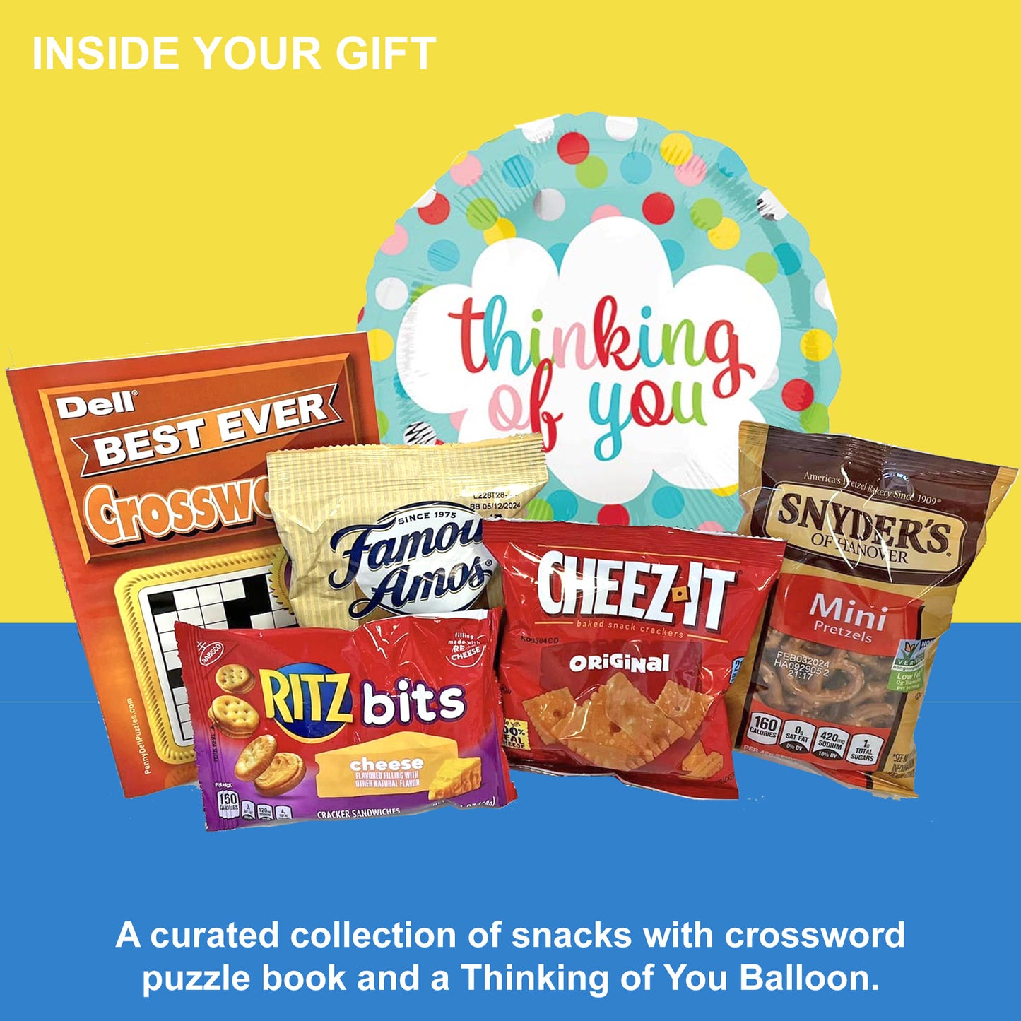 Thinking of You Gift Box with Crossword and Snacks