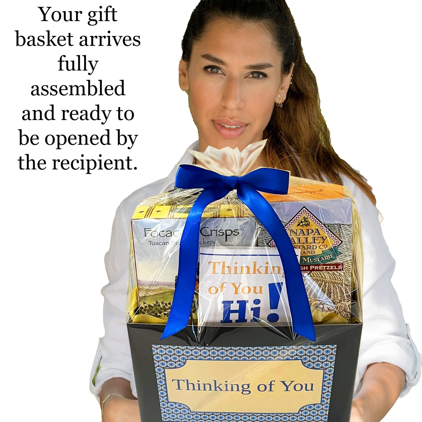 Thinking of You Gourmet Gift Box for Men and Women with Greeting Card to give for Happy Birthday, Get Well Soon or Thinking of You