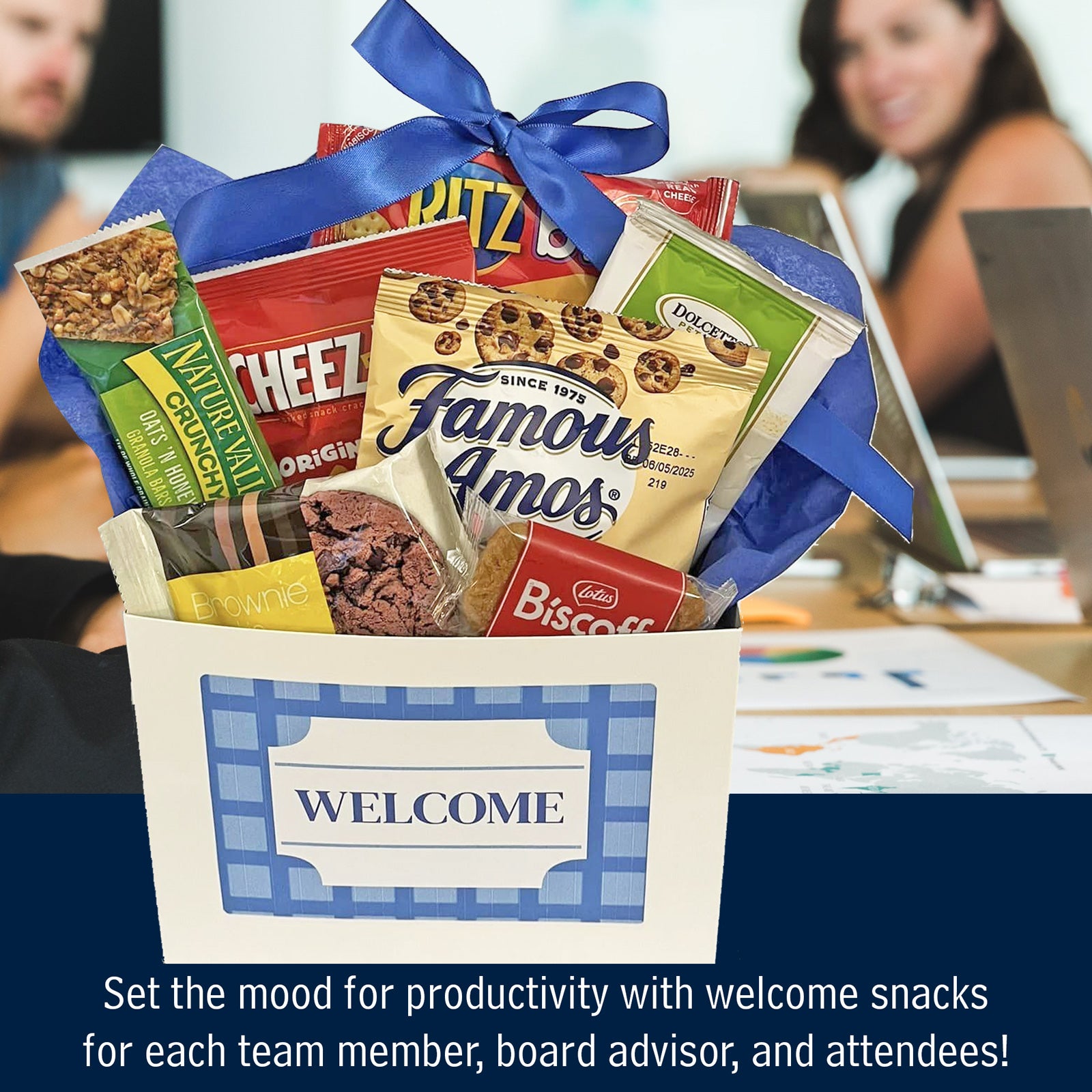 Unisex Snack Filled Welcome Gift Box for Guests, Homeowners, Employees, Attendees