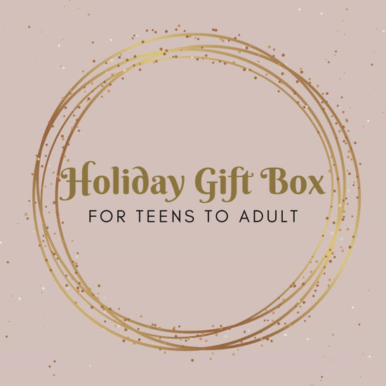 Happy Holidays Gift Box with Journal, Pens, Chocolate, Hot Cocoa and Marshmallows for Men and Women, Teens to Adult