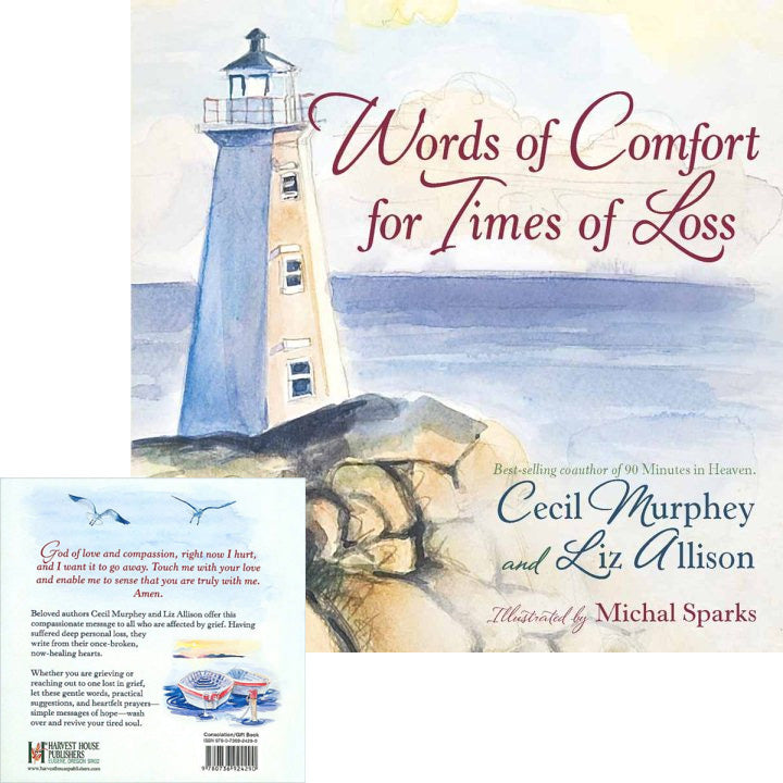 Words of Comfort Sympathy Gift Basket with Book
