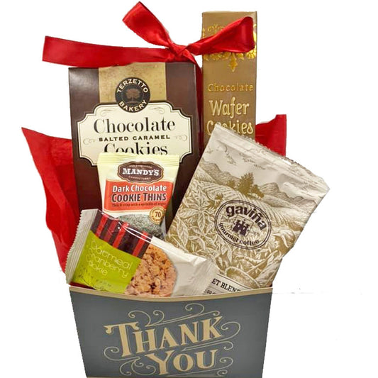 Classic Thank You Gift Box with Cookies and Coffee