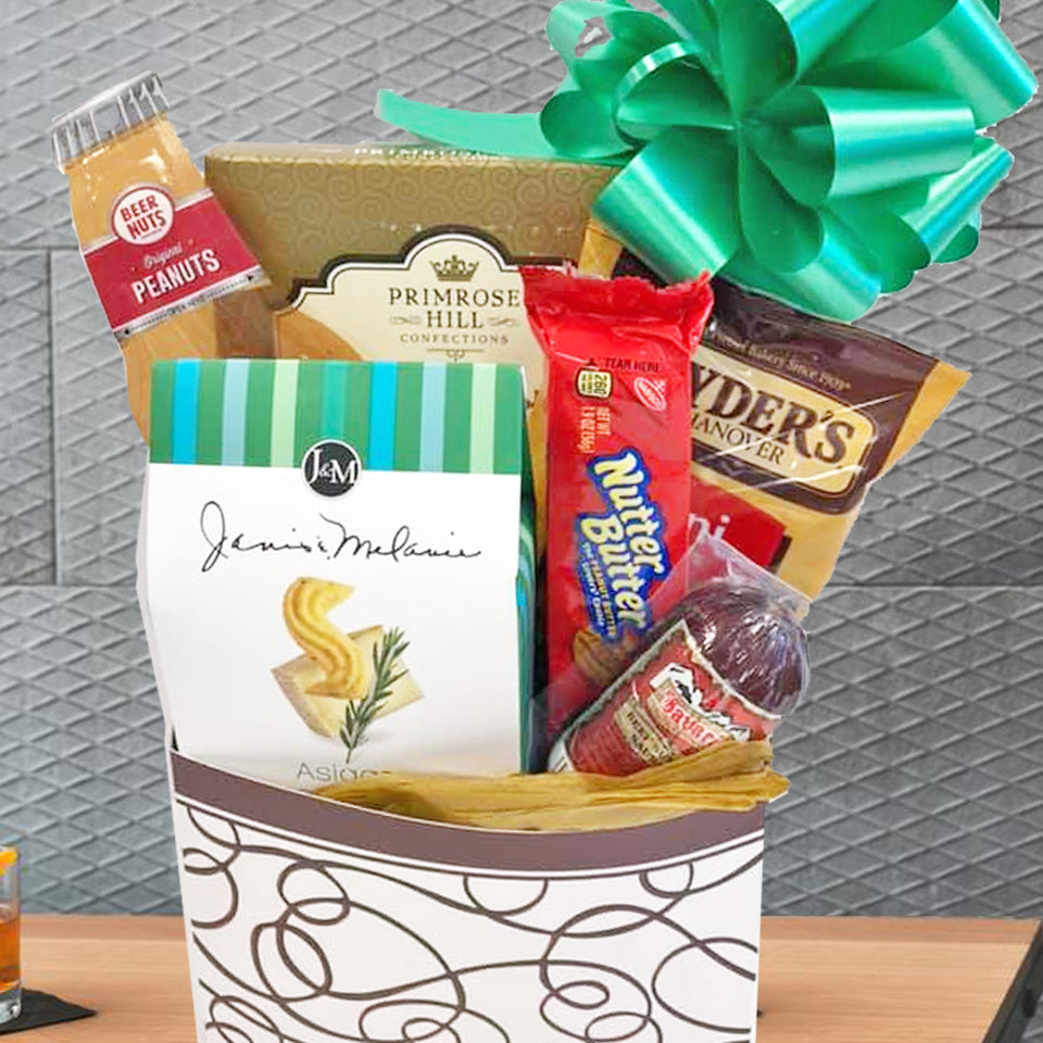 Father's Day Snacks Care Package with Peanuts, Pretzels and Snacks for Dad
