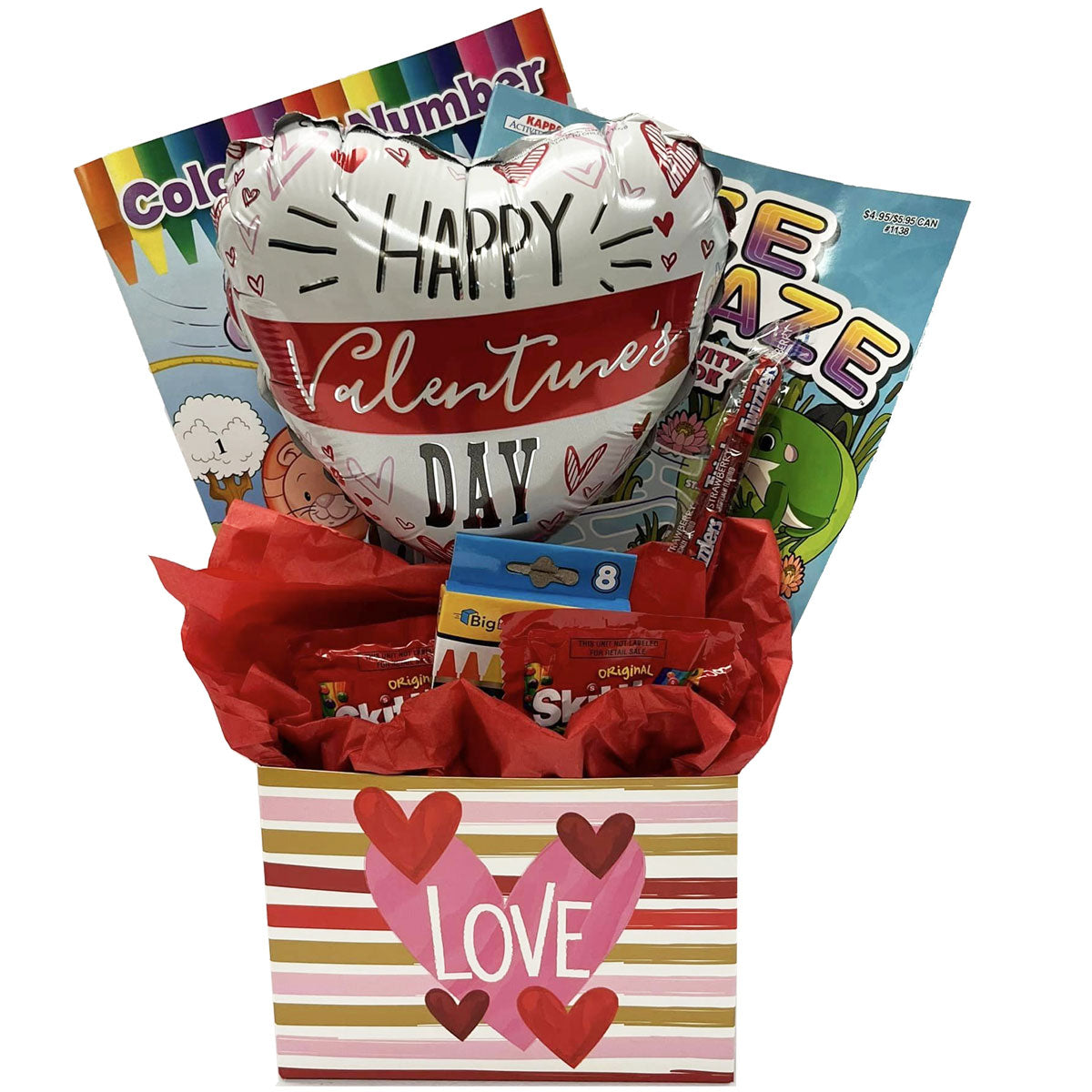 Valentine's Day Kids Gift Box with Activity Books and Candy