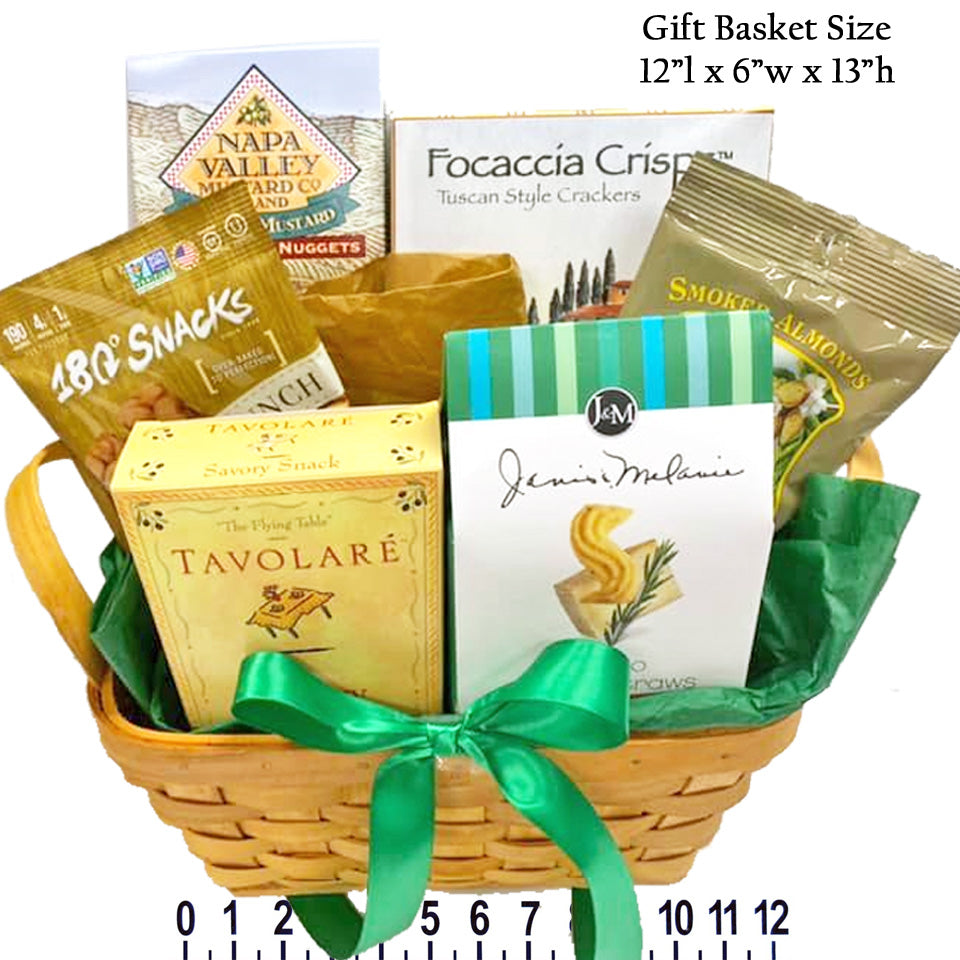Thank You Gourmet Gift Basket with Savory Snacks